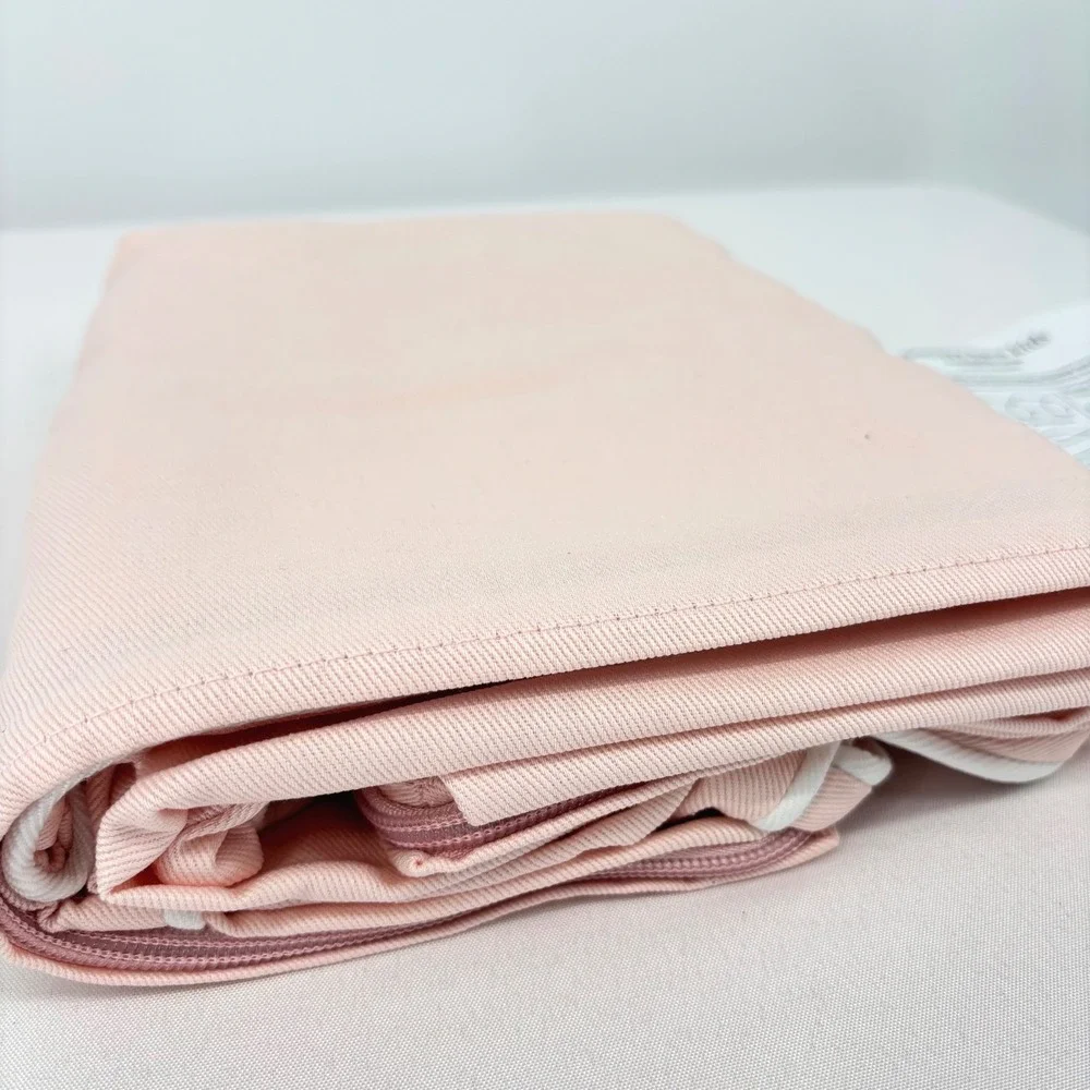 Pottery Barn Kids Regular Anywhere Chair Slipcover Blush Pink White Piping NEW
